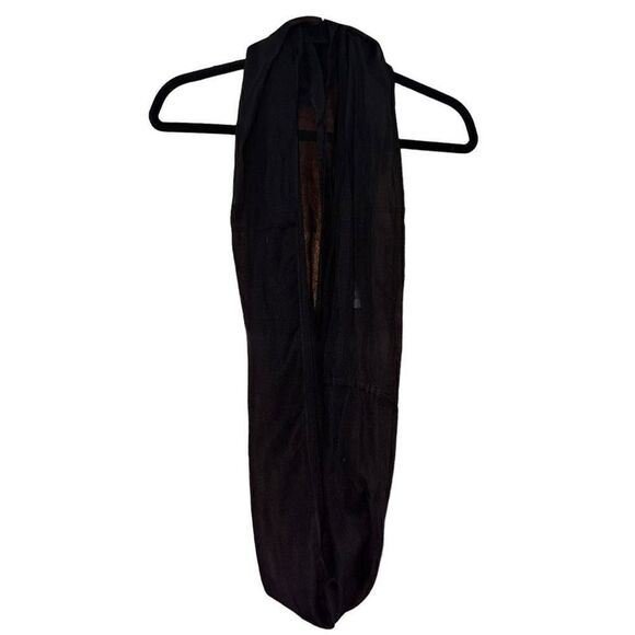 BUNDLE (2) Infinity Scarfs — One Patterned & One Solid Black - Picture 5 of 5